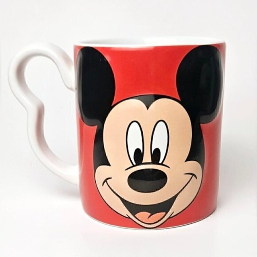 Disney Mickey Mouse Red Mug – Classic Face Collectible Ceramic Cup